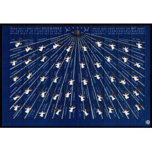 1952. Danmark. Julemærker, ufoldet 3-sidet takket helark. "Engel mellem strålerne". 